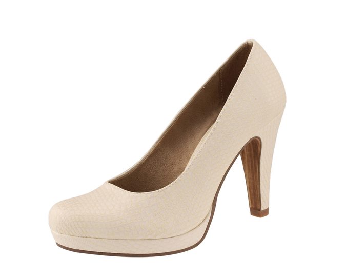 Tamaris lodičky offwhite Snake