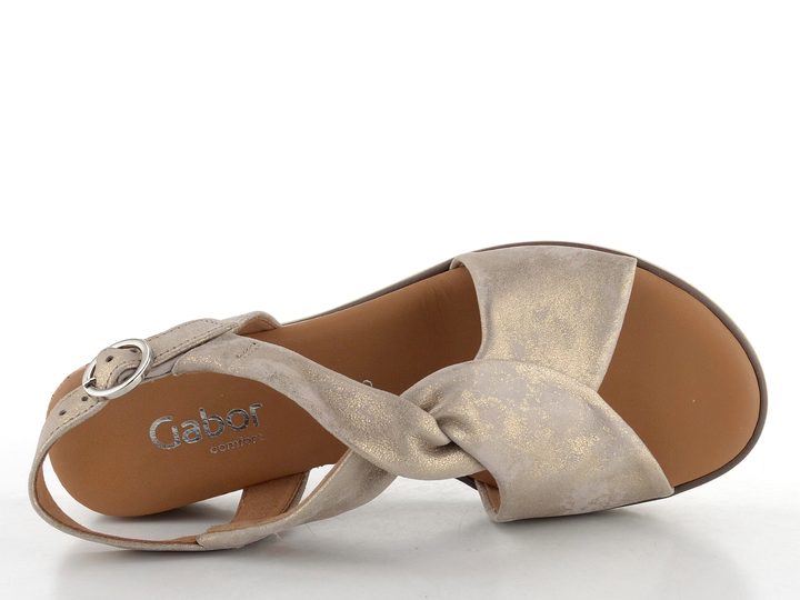 Gabor metalické sandály na klínu Muschel 62.751.95