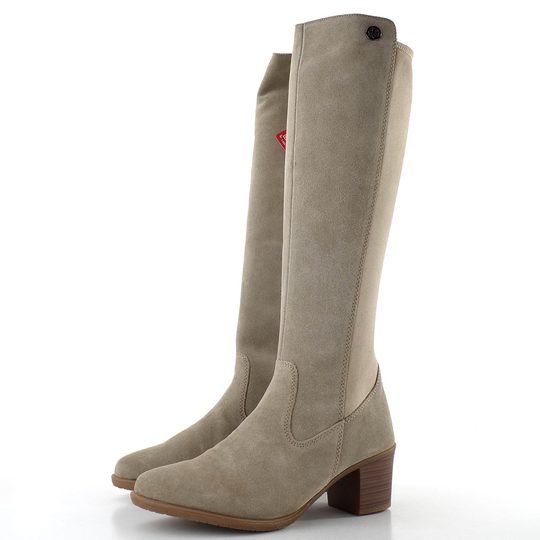 Rieker béžové kozačky se strečí Y2050-60