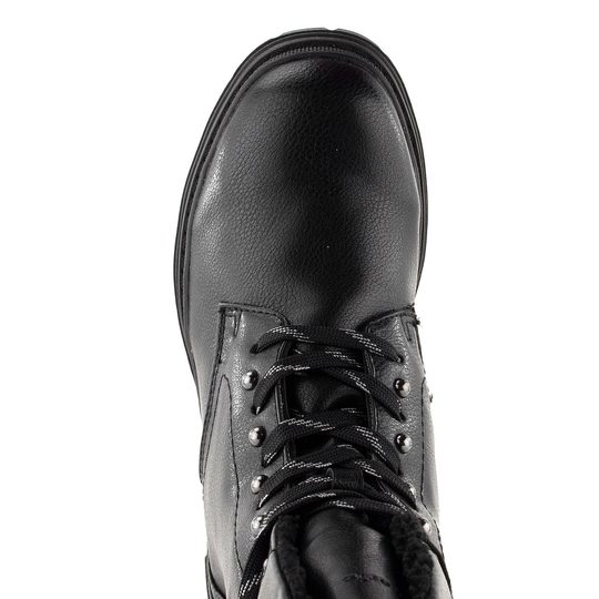 Tamaris hladká šnurovacia členková obuv Black 1-26295-29