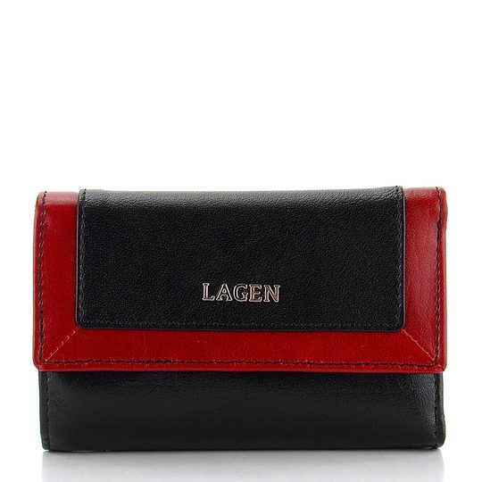 Dámská kožená peněženka černá/červená BLC/4390/419
