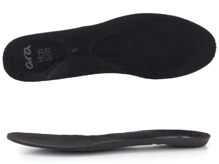 Ara kožený kotník na podpatku Prag Black 12-59216-01