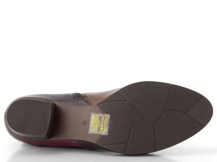 Regarde kotník na podpatku Stefany-396 Sangria/Noce