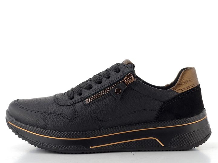 Ara širší tenisky Sapporo Schwarz/Marrone 12-27540-01