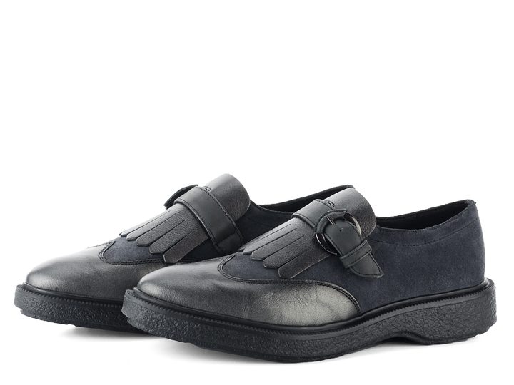 Geox poltopánky metalické kombinované antracit D745WC0CG23