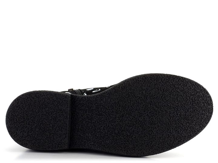 Barton vyteplené polobotky/nízký kotník se srdíčky černý 2389