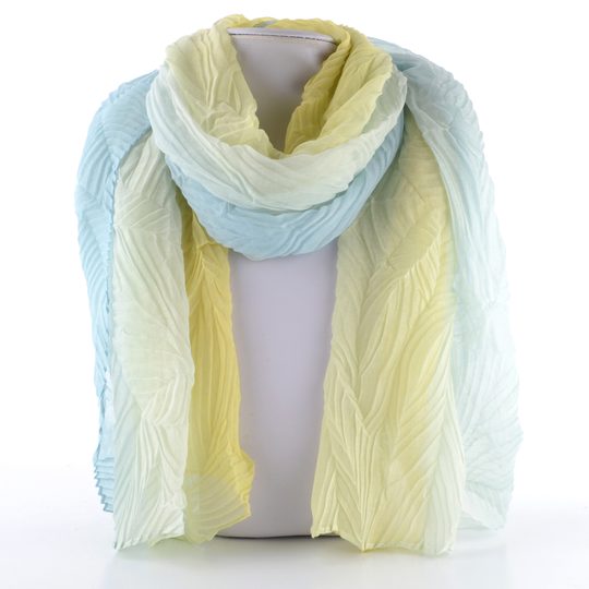 Fraas plisovaný šátek s přechodovou barvou žlutá-mátová 602057-615