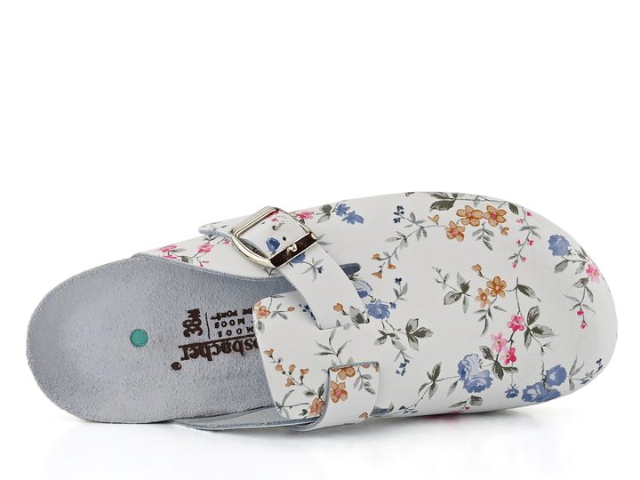 Moosbacher šľapky fuzbetové bambus/biela folklor 518