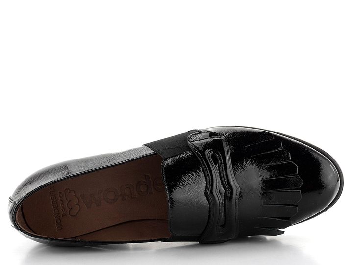 Wonders slip-on polobotky na klínku Negro C-33321