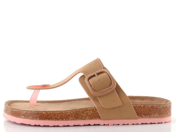 Tamaris textilní pantofle/žabky sand 1-27400-46