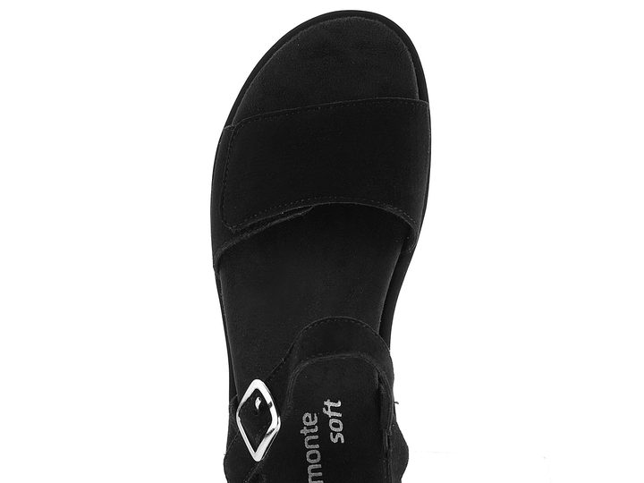 Remonte černé sandály na platformě s klínkem D1N50-00