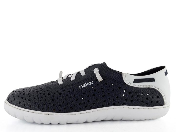 Rieker tmavo modré poltopánky s pružným šnurovaním 52805-14