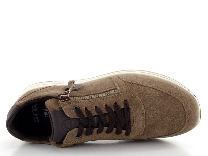 Ara širší pánské tenisky kožené Matteo Sezam/Amarone 11-24505-05