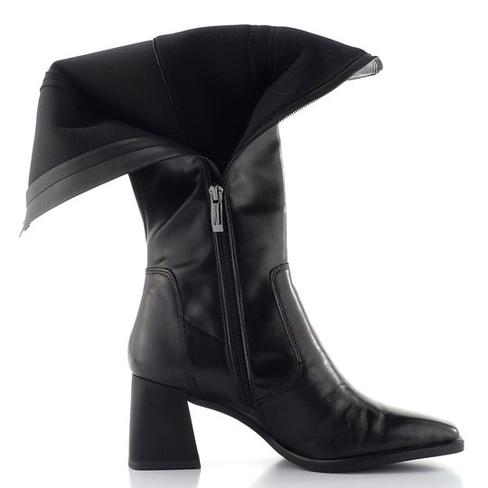 Tamaris kozačky na podpatku black 1-25544-47