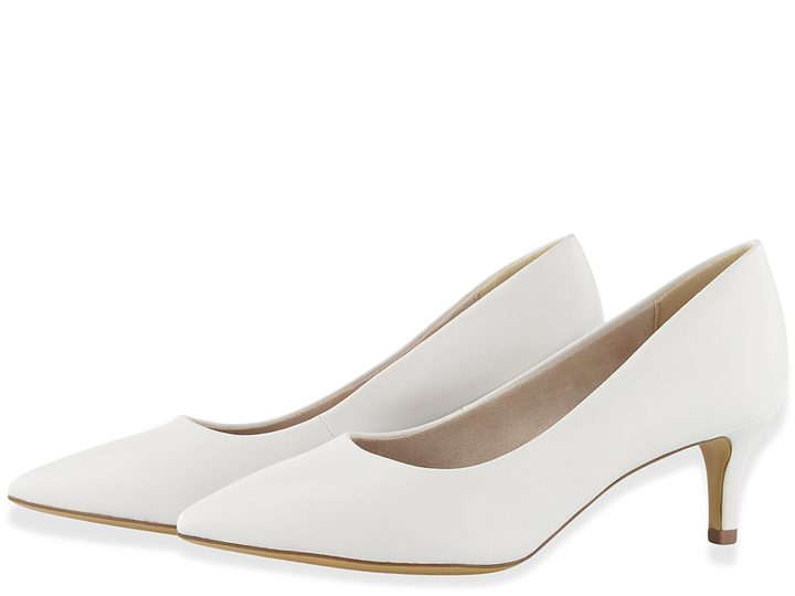 Tamaris bílé elegantní lodičky White Matt 1-22414-20