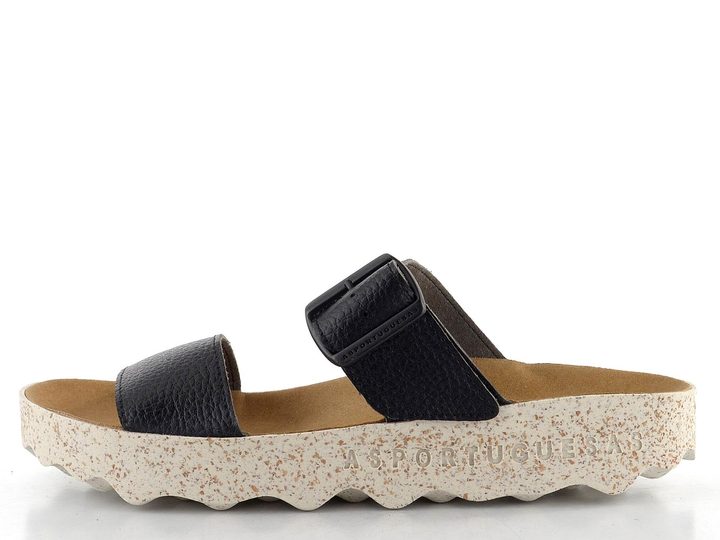 Asportuguesas černé pantofle P018225005