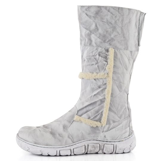 Kacper širší vyteplené polokozačky šedé patinované 4-1401-815