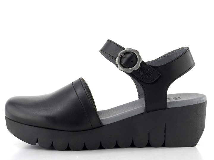 Fly London sandály na klínu black P145385000