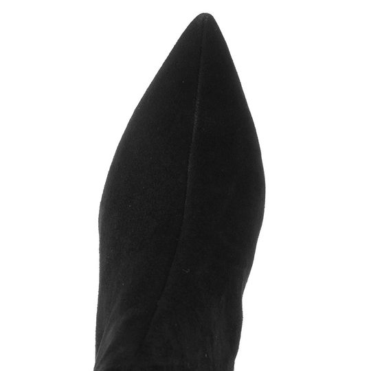 Tamaris elegantní kožený kotník na podpatku black 1-25358-45