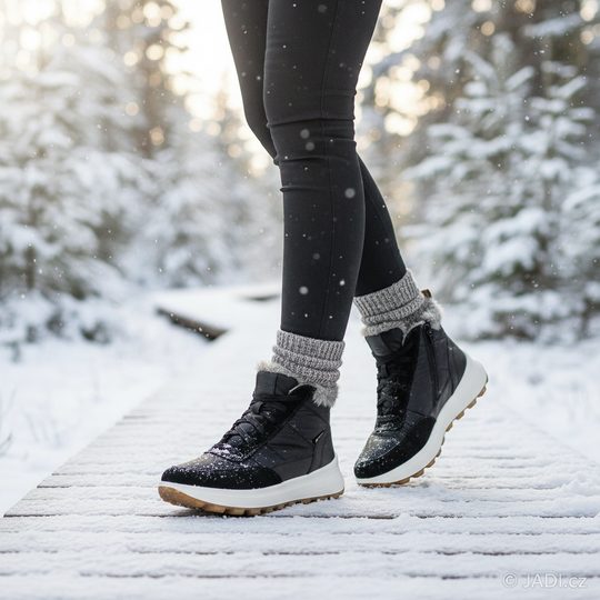 Legero vyteplený kotník s Gore-Texem černý 2-000409-0100