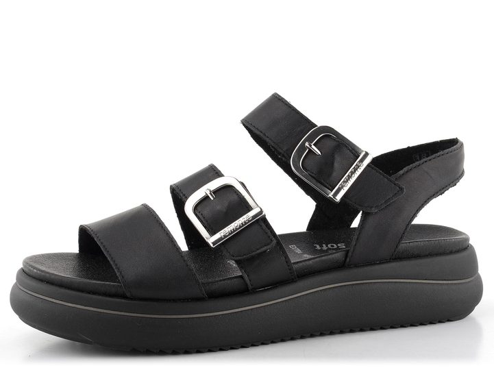 Remonte černé sandály na platformě D0L50-00