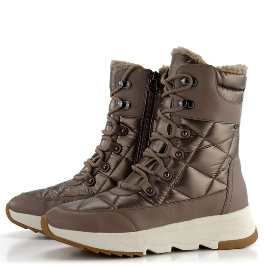 Geox prešívaná členková obuv hnedá Falena ABX D26HXB085FUC0013