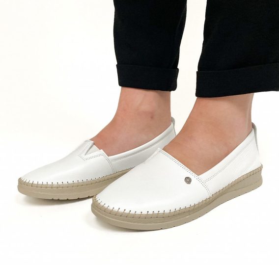 Looke kožené mokasíny Pascale white L0599_03