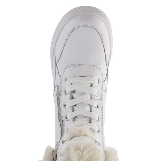 Geox členková obuv s kožušinkou na platforme biela Dalyla ABX D26QSA00046C1000