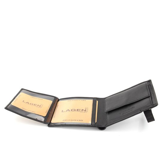 Lagen pánská peněženka s gumičkou černá 61178