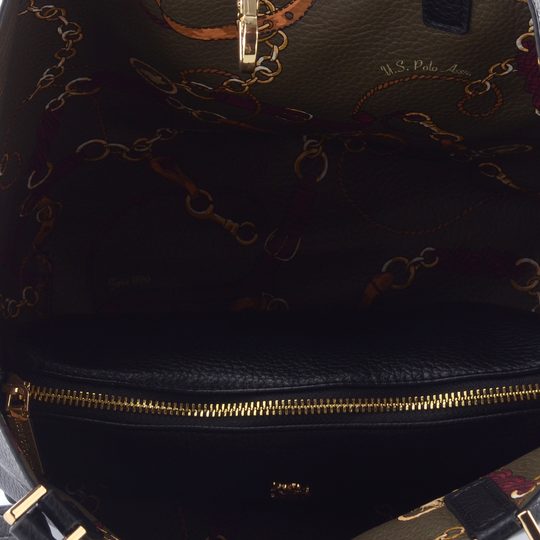 U.S. POLO ASSN. střední oboustranná shopper kabelka s etují černá BIURR9377WVPTC8