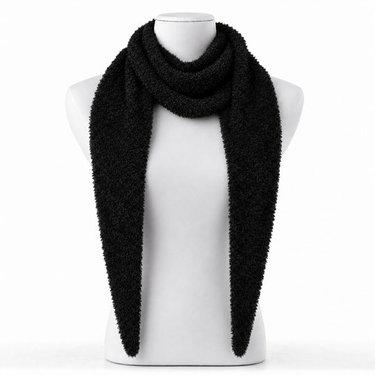 Fraas třpytivý trojcípý šátek panther black 667258-997