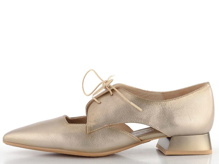 Hispanitas otevřené šněrovací polobotky na podpatku Cava HV253858