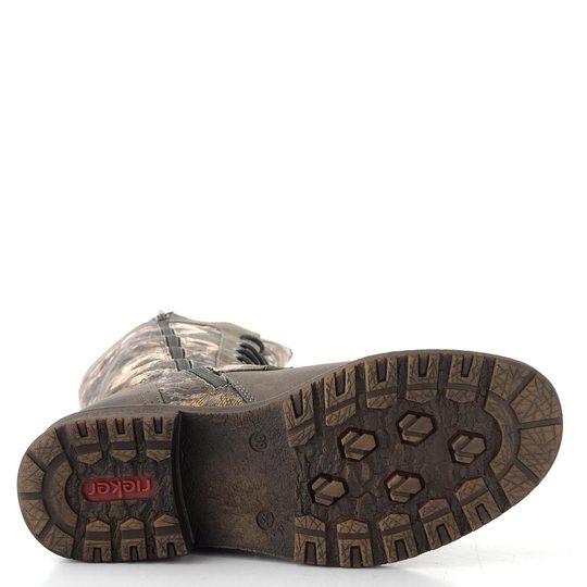 Rieker šnurovacie čižmy s membránou rauch/rauch-multi 94731-90