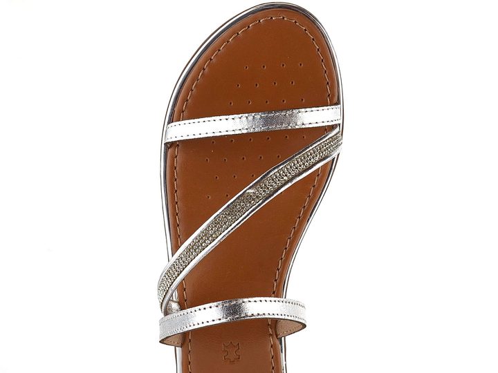 Geox páskové dámské pantofle Sozy Plus Silver D45DQA0N6EWC1007