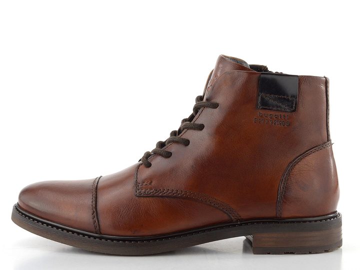 Bugatti šněrovací kotník koňakový 315-9573E-1000