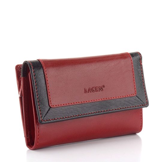 Dámska kožená peňaženka červená/čierna BLC/4390/419