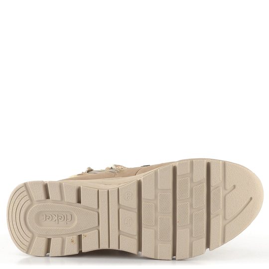 Rieker členková obuv s membránou na platforme béžová 48034-20
