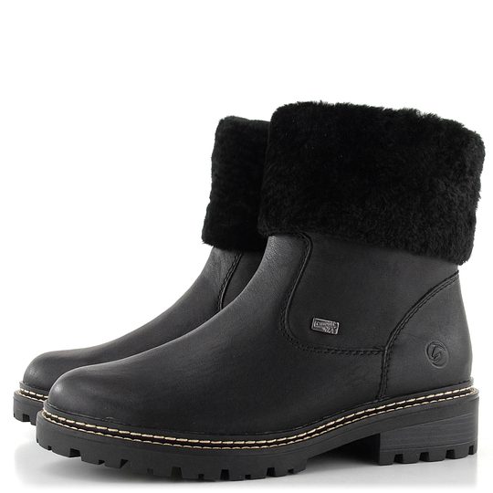 Remonte ohrnovací polokozačky s membránou černé D0B71-01