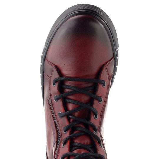 Creator kotník se zipem Siviglia Old Burnish red B-3421A