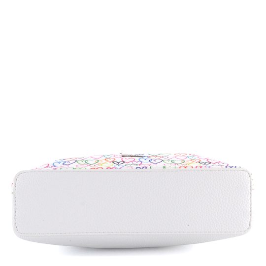 Rieker crossbody kabelka biele/farebné srdcia H1522-92