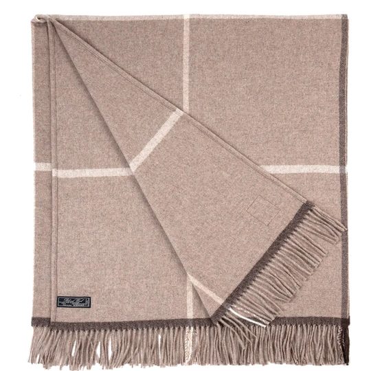 Högl luxusní vlněný pléd - pončo taupe 2-196200-1900