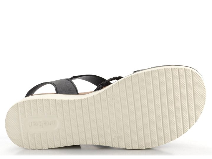 Rieker čierne pásikové sandále V3773-00