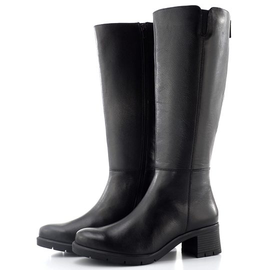 Ara široké kozačky na podpatku Prag schwarz 12-59224-01