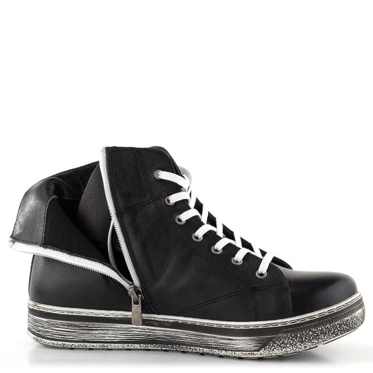 Looke čierna kožená členková obuv Joie L0641-40