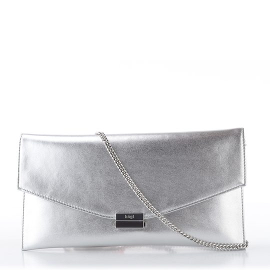 Högl metalická listová kabelka silver 1-141011-7600