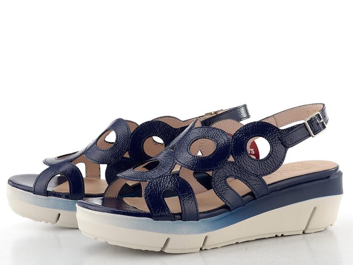 Wonders lakované sandály na klínu baltic D-8282