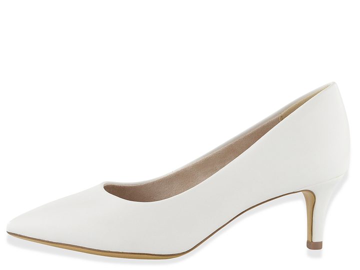 Tamaris bílé elegantní lodičky White Matt 1-22414-20
