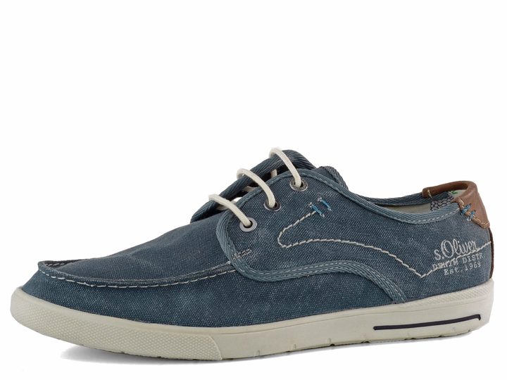 s.Oliver pánske plátené tenisky Denim 5-13636-38