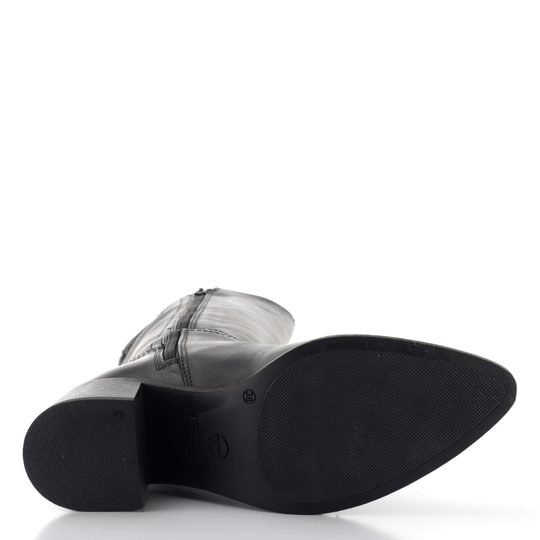 Tamaris hladké kozačky na podpatku black 1-25540-45