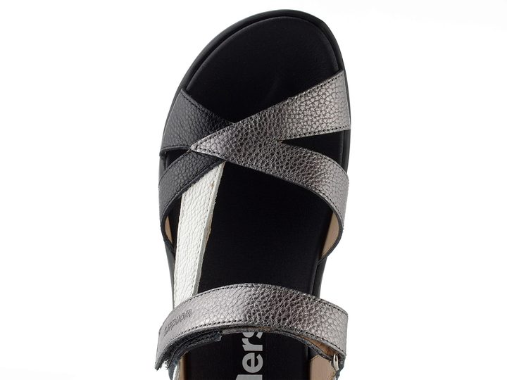 Wonders sandály na suchý zip negro/plomo/off C-6552
